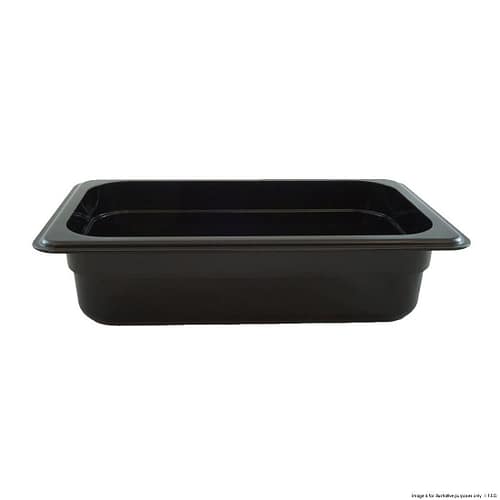 FED JW-P132B Heavy Duty Black Polypropylene 1/3 Gastronorm Pan with 65mm Depth
